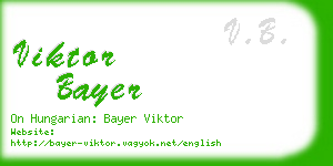 viktor bayer business card